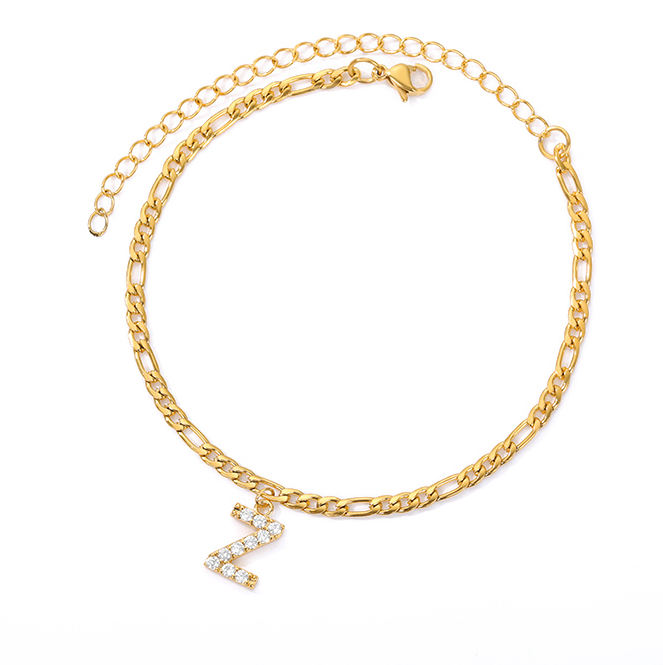 Tiny A-Z Initial Letter Anklets