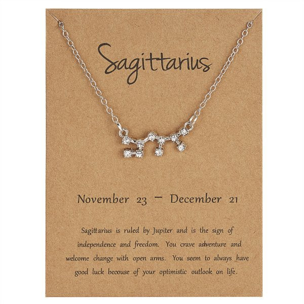 12 Constellation Zodiac Sign Necklace