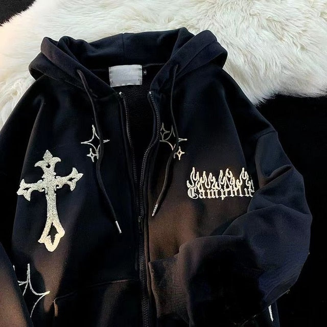 Vintage Embroidery Hoodie