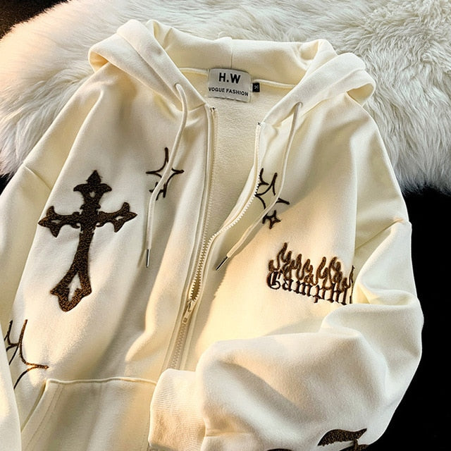 Vintage Embroidery Hoodie