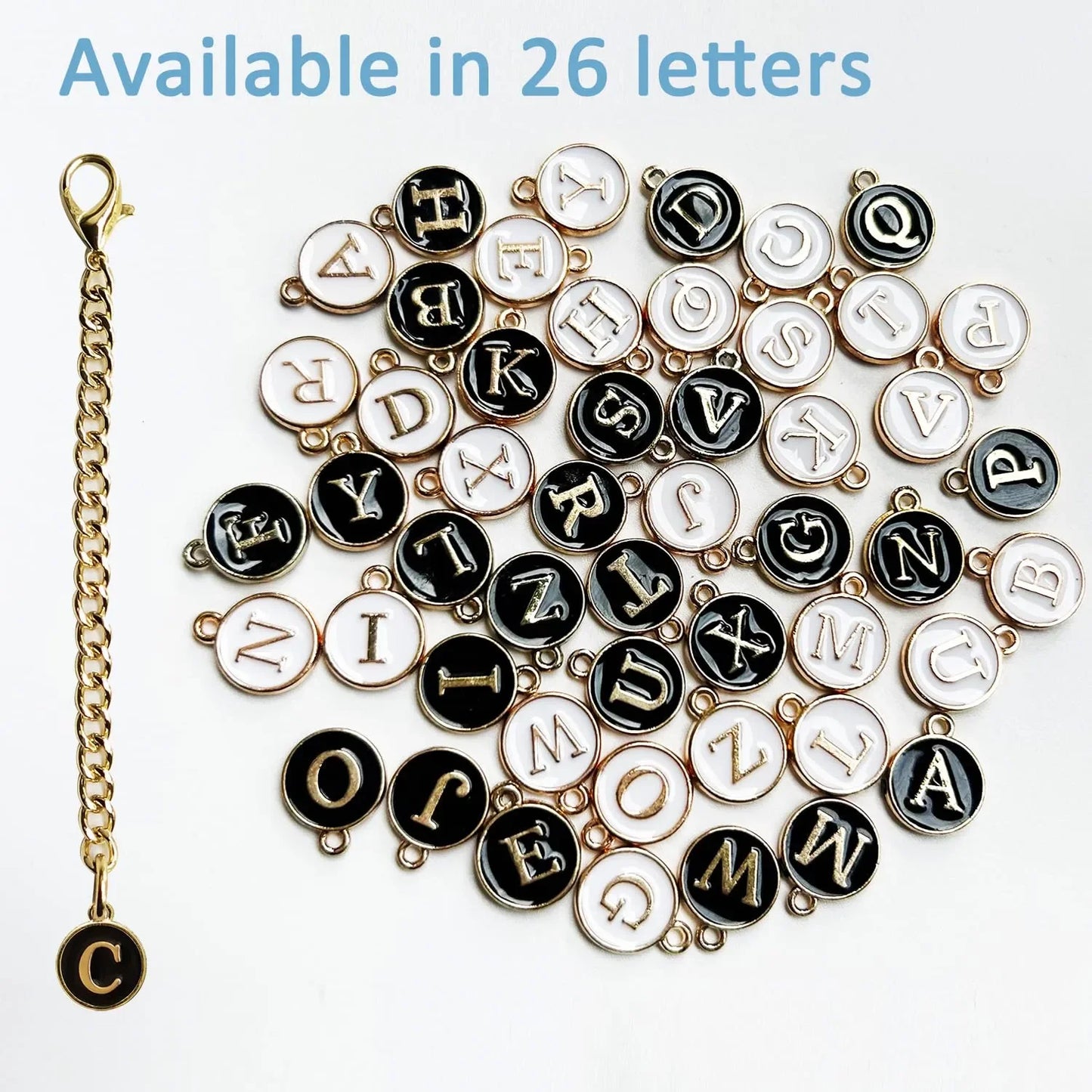 Letter Charm Accessories for Stanley Cup 2PCS Initial Name ID Personalized Handle Charm for Stanley Tumbler