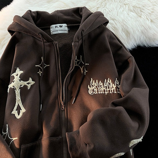 Vintage Embroidery Hoodie