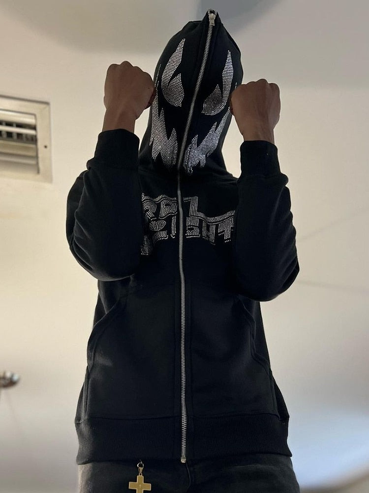 Rhinestone Skeleton Hoodie