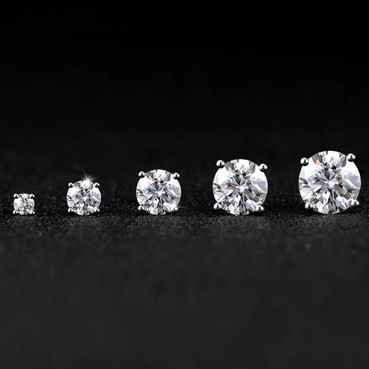 2CT Moissanite Stud Earrings