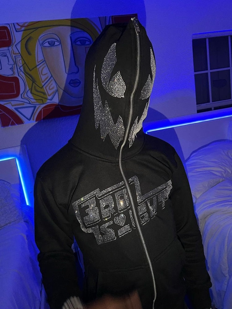 Rhinestone Skeleton Hoodie